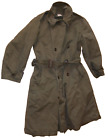 Vintage  Army Military Coat Trench Overcoat Large Size Medium