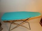 VINTAGE WOLVERINE NOS NEW 1950s TURQUOISE CHILD'S TIN TOY IRONING IRON BOARD