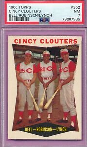 PSA 7 NM CINCY CLOUTERS FRANK ROBINSON 1960 TOPPS #352 BELL LYNCH GRADED *TPHLC