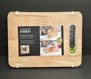 Joseph Joseph Slice & Sharpen Wood Chopping Board w/Integrated Knife Sharpener