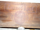 OLD VINTAGE ANTIQUE SWIFT'S PREMIUM CORNED BEEF WOOD WOODEN CRATE BOX ARGENTINA