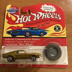 Hot wheels vintage collection custom mustang gold