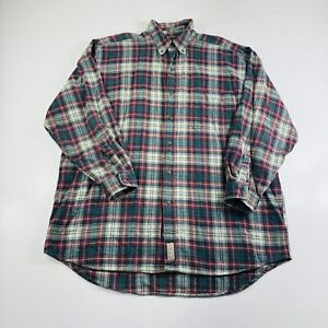Abercrombie & Fitch Vintage Big Shirt Flannel Red Green Plaid Men’s Size XL