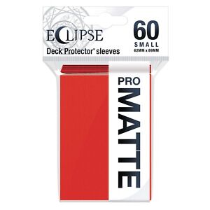 (60) Ultra Pro Eclipse PRO MATTE APPLE RED Small Deck Protector Card Sleeves