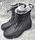 Totes Eve Women's Snow Boots Waterproof All Weather Winter Boot Black 8M US