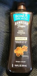 Hawaiin Tropic Dark Tanning Oil Original 10.8 OZ BONUS 35% MORE Coconut Oil Tan