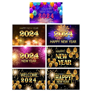 2024 Happy New Year Backdrop New Year Banner 2024 Party Decoration 90*150cm