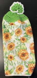 Sun Flower Crochet Top Kitchen Towel No Button Flower Top New w/o tag