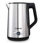 New Listing1.7 Liter Electric Kettle, Double Wall Stainless Steel and Black