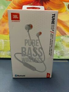 JBL TUNE115BT Wireless Bluetooth Earbuds - White