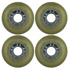 Inline Skate Wheels Multi Use 72mm 78A Clear Silver Indoor/Outdoor (4 Wheels)