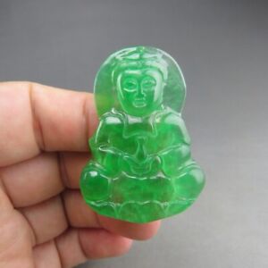 New ListingChina, jade, pure manual carving, Jadeite jade ,Goddess of mercy, pendant N552