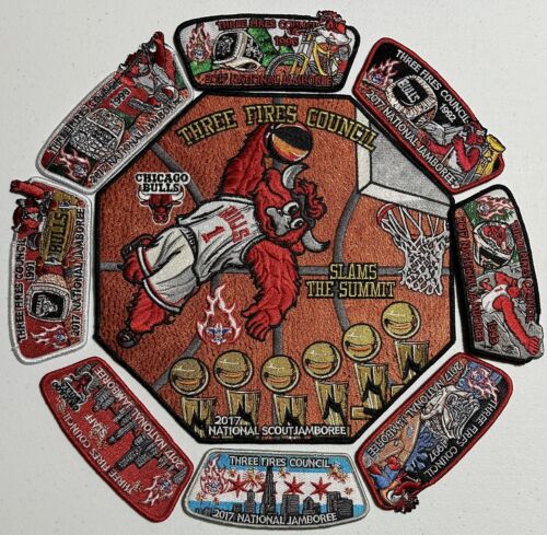 Three Fires Council 2017 Boy Scout National Jamboree Chicago Bulls Set SYR
