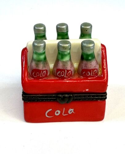 Porcelain Hinged Trinket Box Case Of Cola