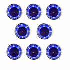 8X Blue LED Light Stainless Steel Cup Drink Holder for Marine Yacht Boat RV