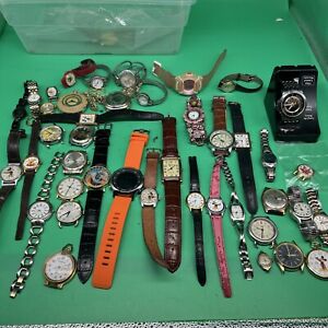Lot Of 42 Vintage Watches! Citizen, Seiko, Disney; Swiss Army, Caravelle