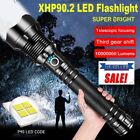 9000000 Lumens LED Flashlight Tactical Light Super Bright Torch USB Rechargeable