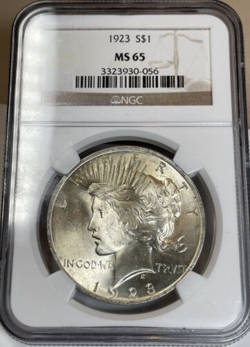 New Listing1923  Peace Silver Dollar - NGC MS-65 - Mint State 65 - Beautiful Luster!