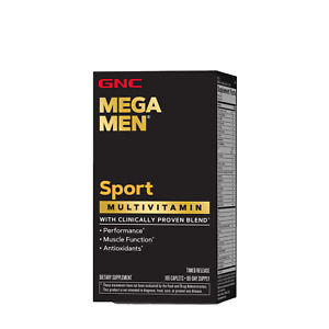 GNC Mega Men Sport Multivitamin 180 Tablets Free Ship Exp 01/2026