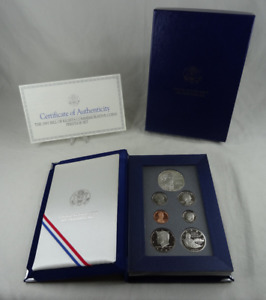 1993-S US Mint Prestige Proof Set James Madison Silver Dollar Box & COA 7 Coins