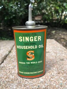 New ListingVintage Singer Household Oil Lead Top Spout Tin Can