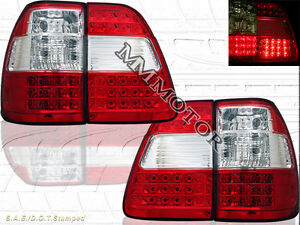 1998-2005 LAND CRUISER FJ100 LED TAIL LIGHTS RED/CLEAR 4 PCS 99 00 01 02 03 04