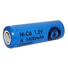 A Size Rechargeable Battery 1400mAh Nickel Cadmium Flat Top Cell