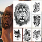 Fake Sticker Animals Transfer Tattoos Tiger Temporary Tattoos Lion Wolf Mens _A