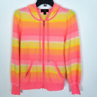 Charter Club Women Luxury Cashmere Zip Up Hooded Cardigan  Size M Multicolor