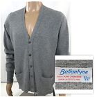 Ballantyne Men's 100% Cashmere Button Cardigan Sweater With pockets sz 112cm 44