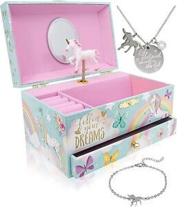 The Memory Building Unicorn Jewelry Box for Girls & Boys, Musical Jewelry Box