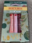 Set Burt's Bees X Cleo Wade Cool Collection 3 pack Lip Shimmers NIB Gift Apricot