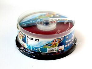 25-pack Philips COLOR LIGHTSCRIBE CD-R 52X 80 mins 700MB Brand New! CR7D5HB25/17