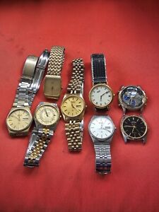 Vintage Men's Seiko Watches Lot 4 Parts Or Wear All Pre Owned Condition P8