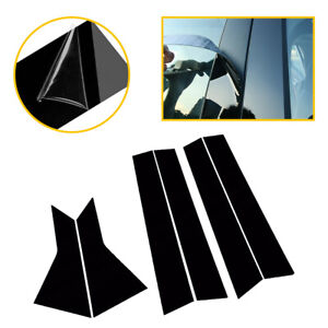 6Pcs For 2022 Honda Civic Door Pillar Post Trim Gloss Black Car Auto Accessories (For: Honda Civic)