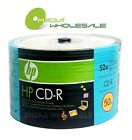 100 HP CD-R CDR Logo Top Discs Blank 52X 700MB 80MIN In ECO Spindle+100 Sleeves