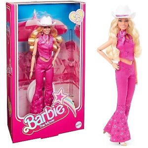 Barbie: The Movie Collectible Doll Margot Robbie as Barbie in Pink Western