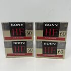 Sony HF 60 Normal Bias Type 1 90m Lot 4 Blank Cassette Tapes Perfect For Music