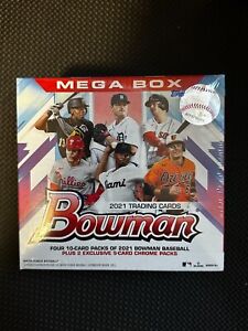 2021 Topps Bowman MLB Baseball Trading Cards Mega Box New & Factory Sealed