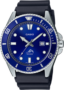 Casio MDV106B-2AV, Duro,Black Resin Watch, 200 Meter WR,Date, Anti-Reverse Bezel