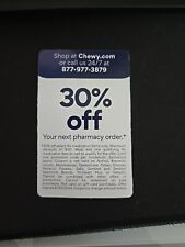 CHEWY Pharmacy 30% Off your First Order Coupon Card Pharmacy - Expires  4/30.