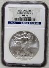 2009 $1 SILVER EAGLE EARLY RELEASES NGC MS70. GREAT EYE APPEAL!
