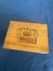 Aces Over Kings Wood Playing Card Box Holder New Decks of Cards #2