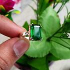 Emerald Ring 925 Sterling Silver Band Handmade Statement Anniversary Ring HM991