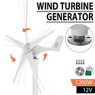 1200W Wind Turbine Generator 5 Blades Windmill Power DC12V W/ Charger Controller