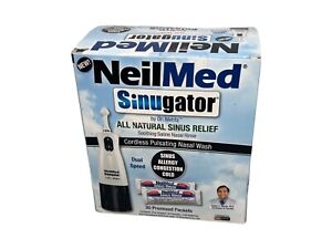 NeilMed Sinugator Cordless Pulsating Nasal Wash w/ 30 Packets Exp. 08/2026