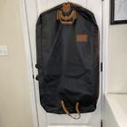 King Ranch Black Canvas Hanging Garment Bag Leather Running W Travel Luggage