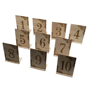1-10 Wooden Table Numbers Rustic Wood Wedding Table Numbers for Table Decoration
