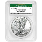 2017 (P) $1 American Silver Eagle PCGS MS69 Philadelphia Label