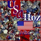 ❤️🤍💙 11oz ❤️🤍💙 Loose Beads Charms Mixed Lot All Red White Blue 🇺🇸 USA Mix